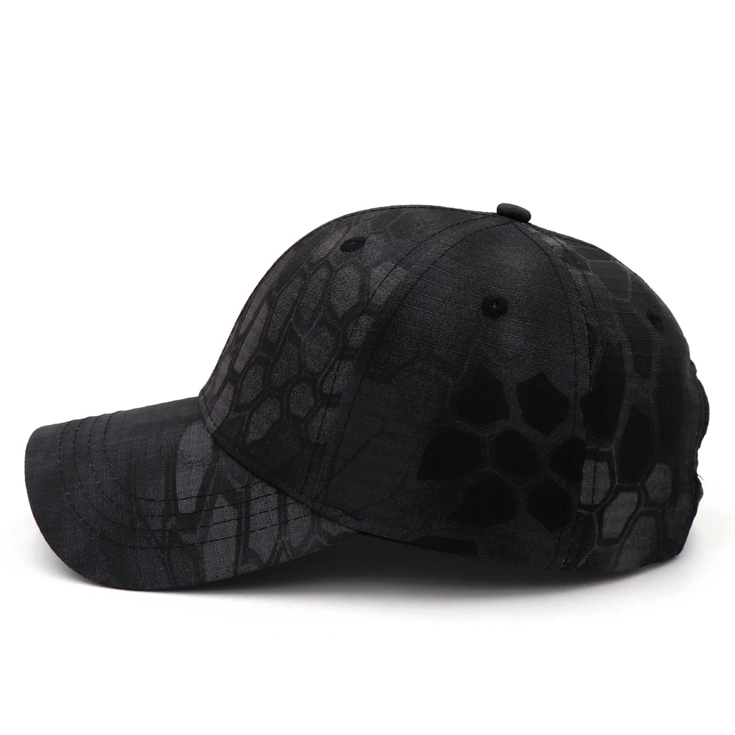 Black Python Camouflage Baseball Cap by RiderOut