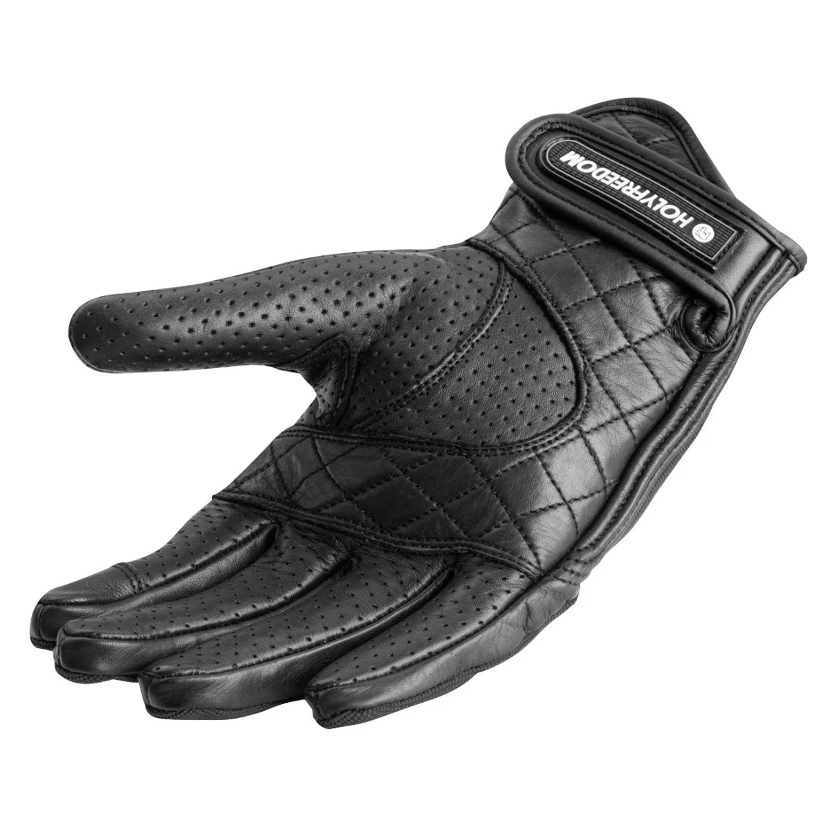 Black Holy Freedom Motorcycle Gloves by RiderOut