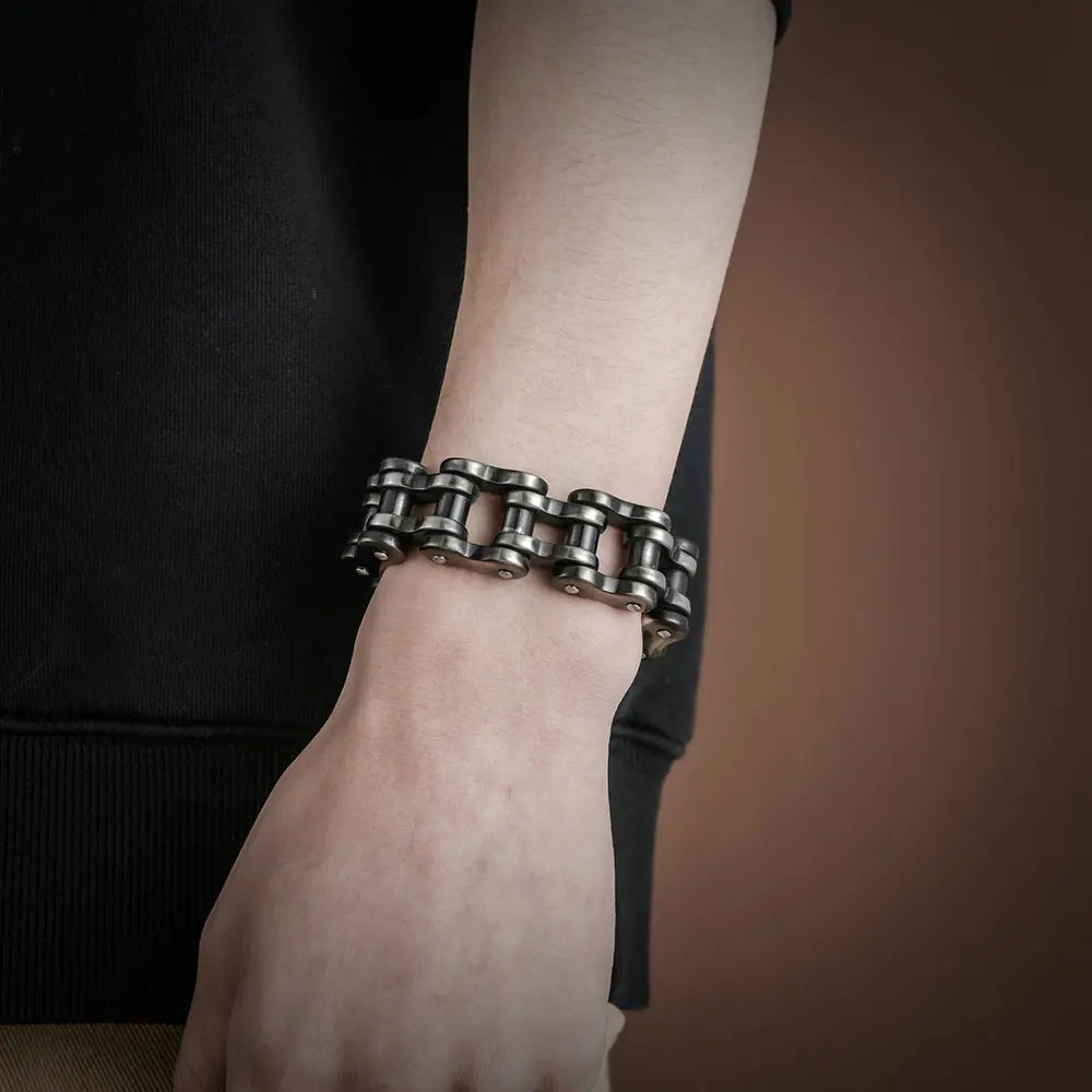 Retro Motorcycle Biker Chain Link Bracelet by RiderOut™