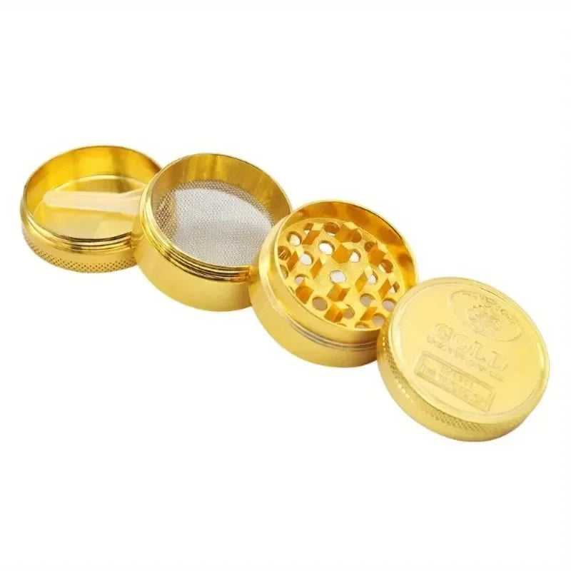Metal Gold Manual Herb Grinder 4-Layer by RiderOut™