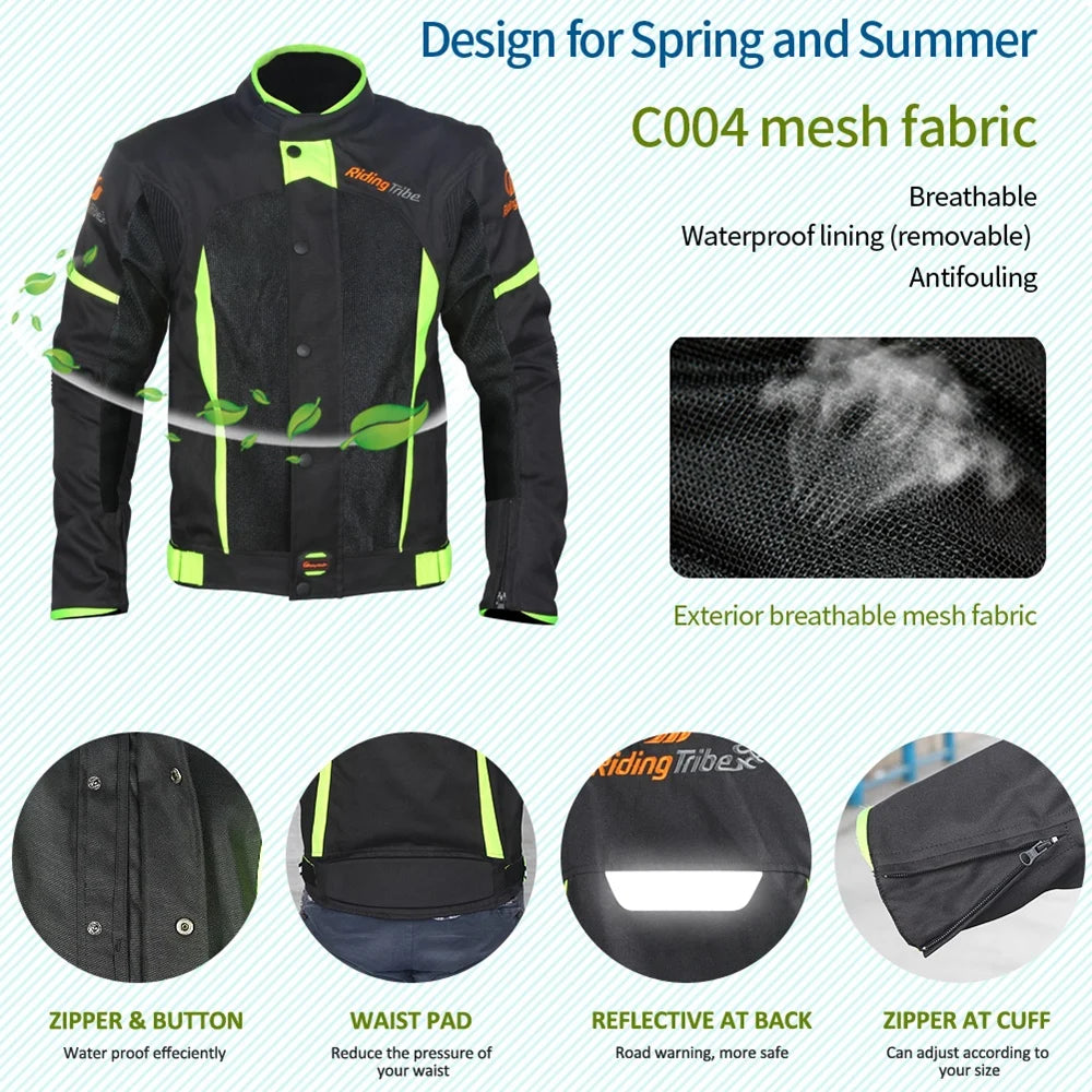 Breathable Waterproof Motorcycle Protective Armor Riding Jacket by RiderOut