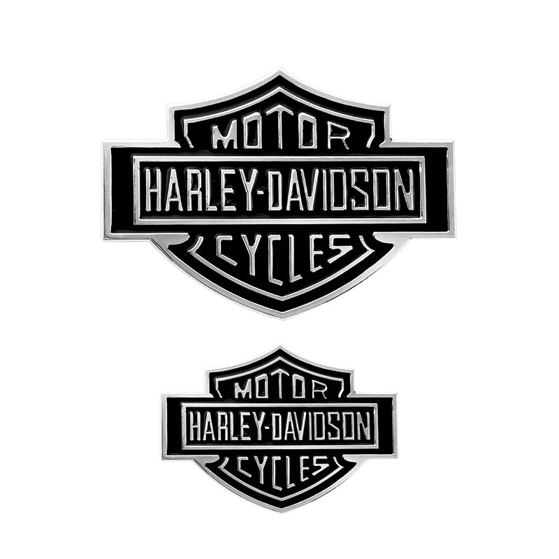 2PCS HD Motorcycle Basic Logo Metal Stickers by RiderOut™