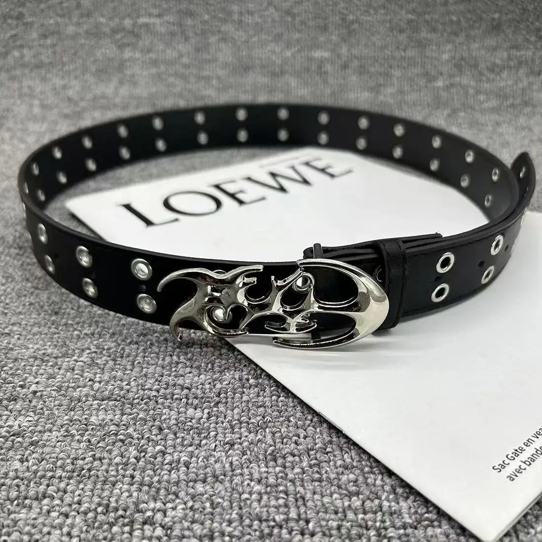 Black PU Leather Punk Style Belt by RiderOut™