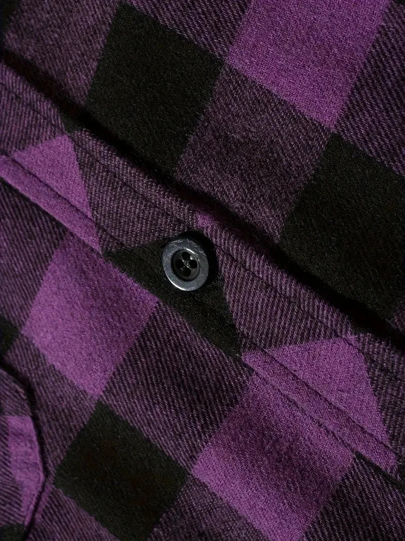 Long Sleeved Plaid Hooded by RiderOut