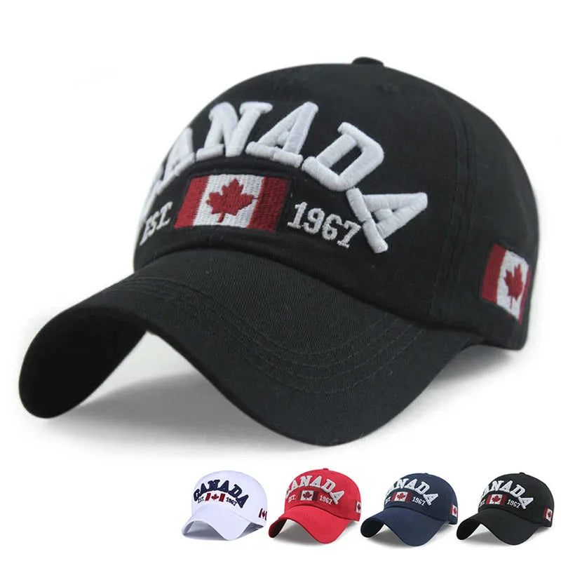 Canada Flag Embroidery Baseball Cap by RiderOut™
