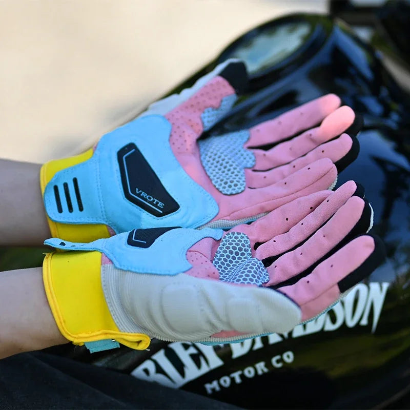 Motorcycle Breathable Touch Screen Full Finger Gloves by RiderOut
