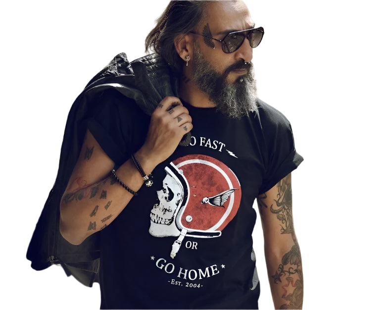 Vintage Motorcycle Helmet Biker T-shirt by RiderOut™