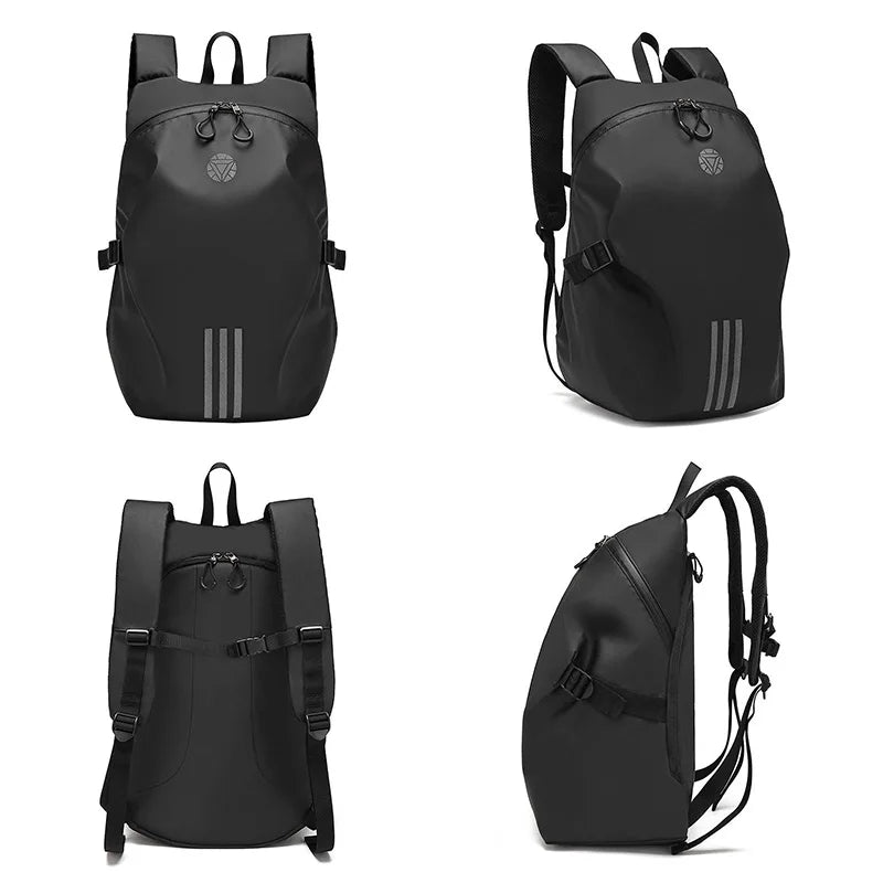 Black Motorcycle Helmet Waterproof Backpack by RiderOut™
