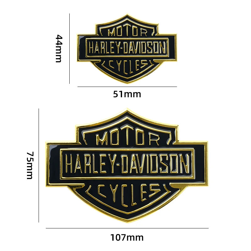 2PCS HD Motorcycle Basic Logo Metal Stickers by RiderOut™