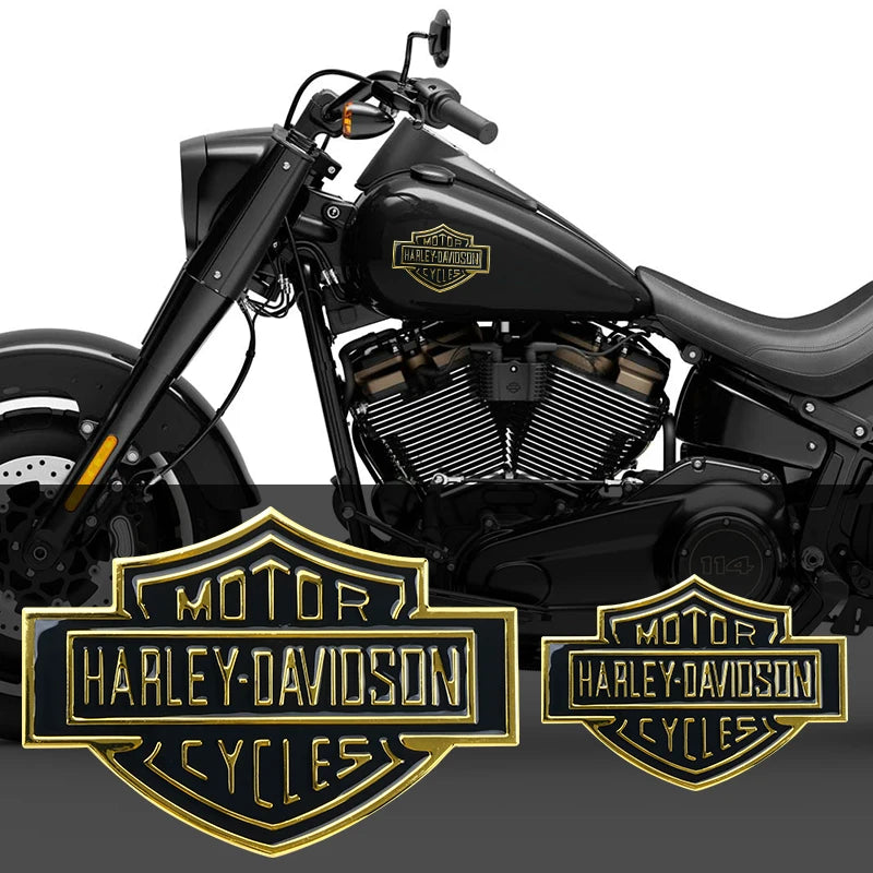 2PCS HD Motorcycle Basic Logo Metal Stickers by RiderOut™