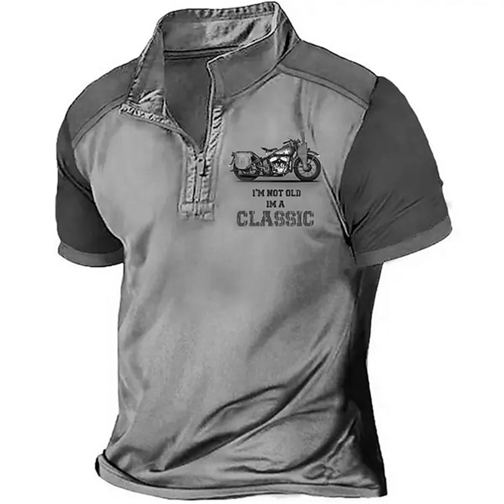 Vintage Short Sleeve Motorcycle 3d Print T-shirt by RiderOut