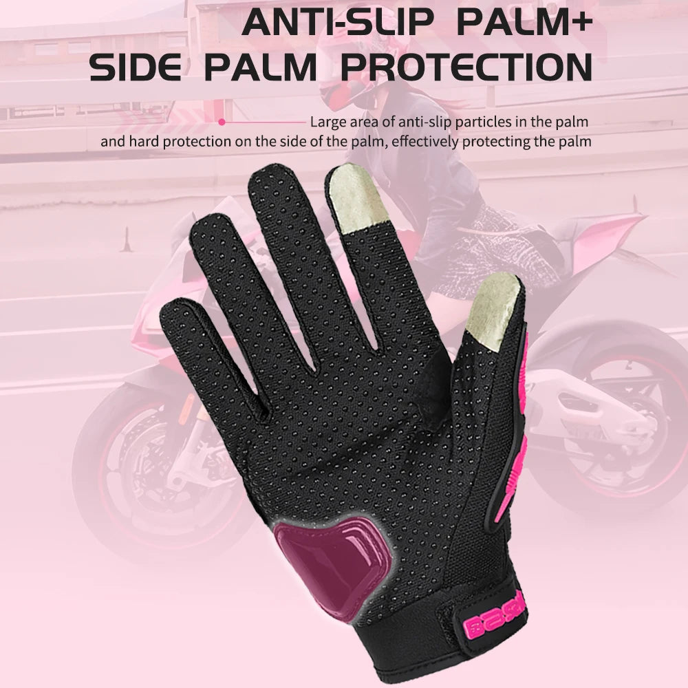 Summer Lady Pink Motorcycle Gloves by RiderOut™