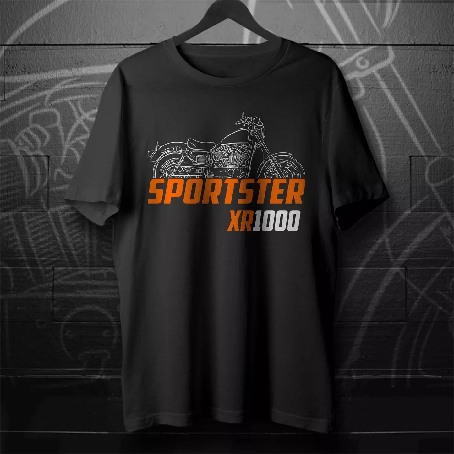 Black HD Sportster XR Motorcycle T-Shirt by RiderOut™