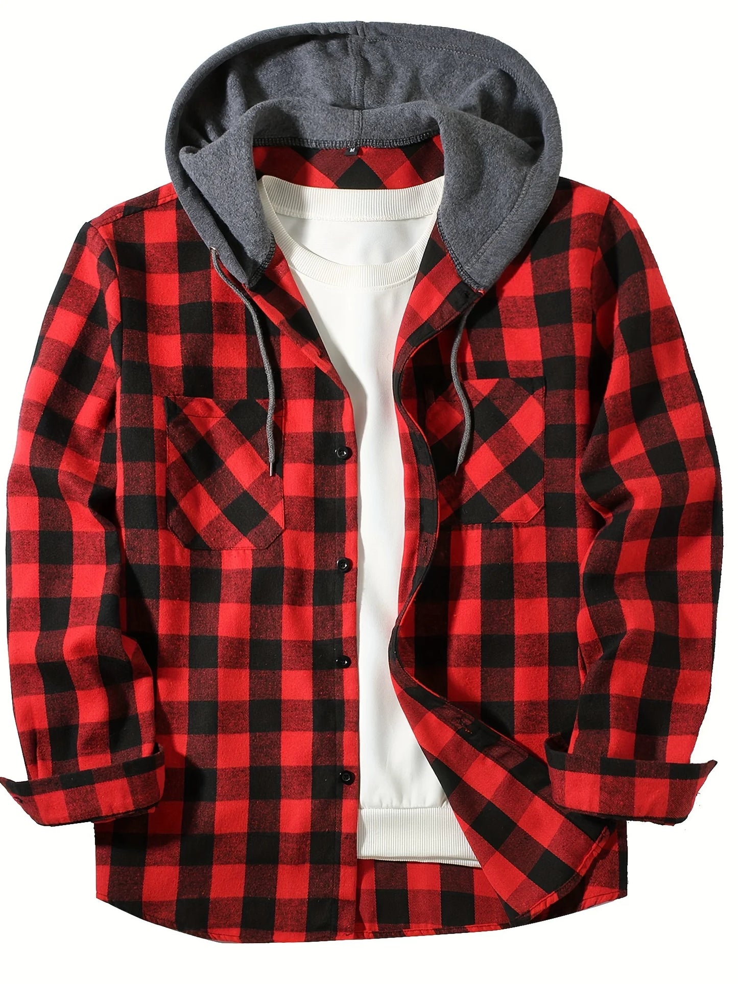 Long Sleeved Plaid Hooded by RiderOut