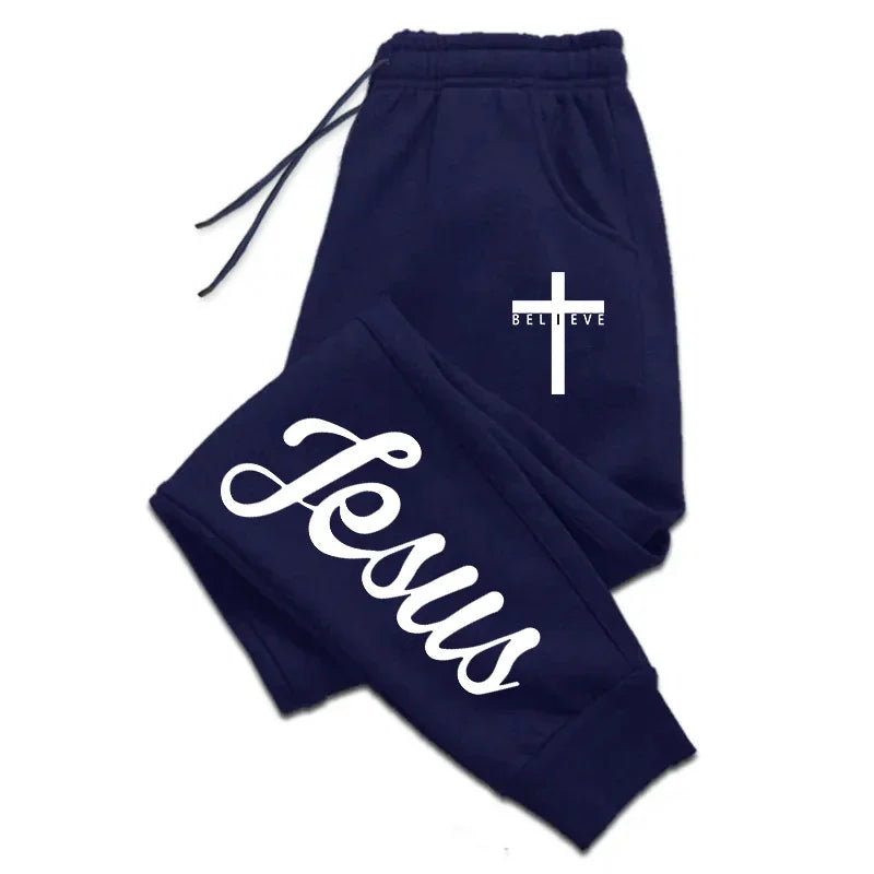 Jesus Cross Drawstring Casual Track by RiderOut