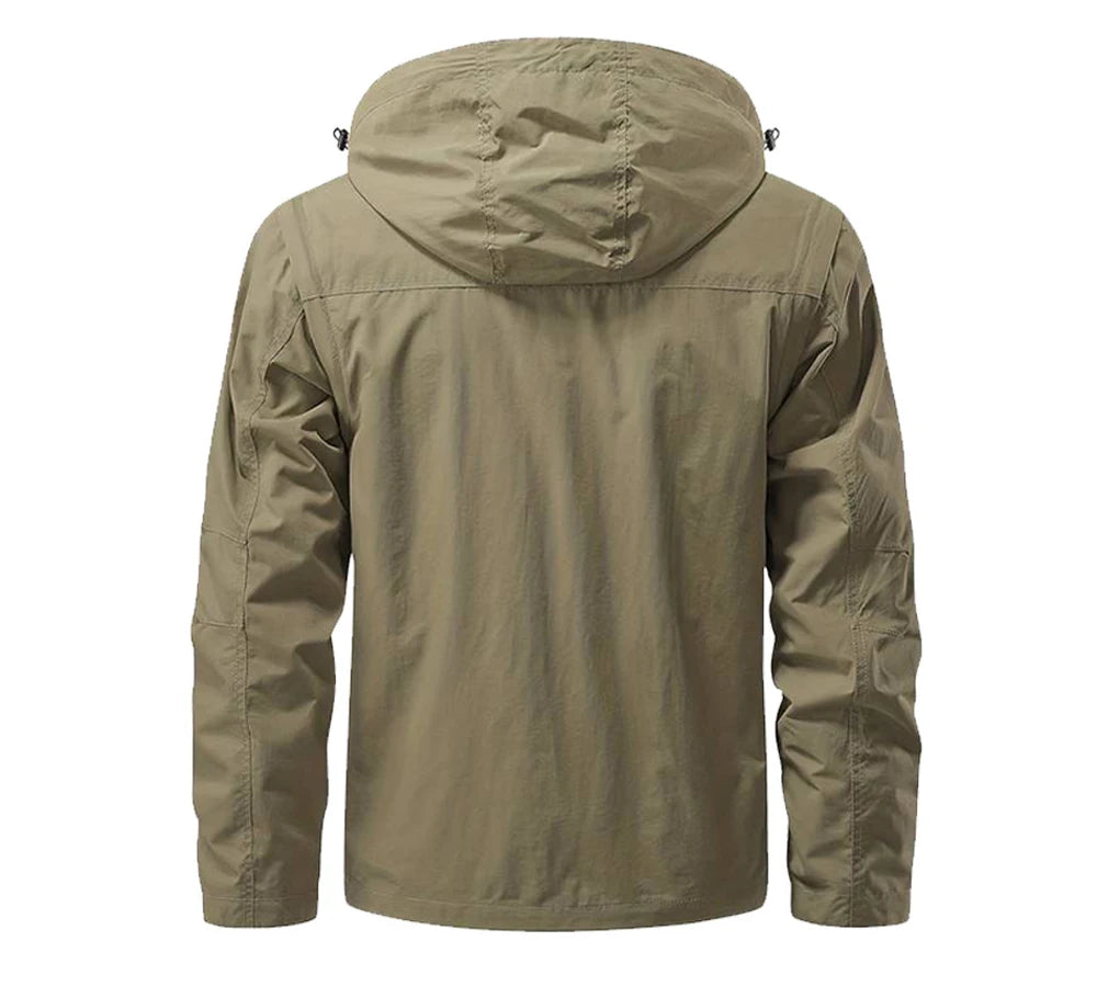Multi-pocket Windbreaker Hooded Jacket by RiderOut