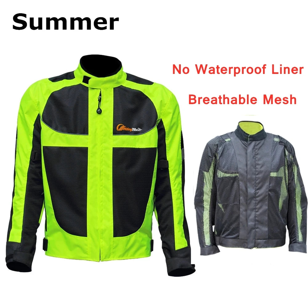 High Visible Protective Pads Breathable Motorcycle Jacket by RiderOut