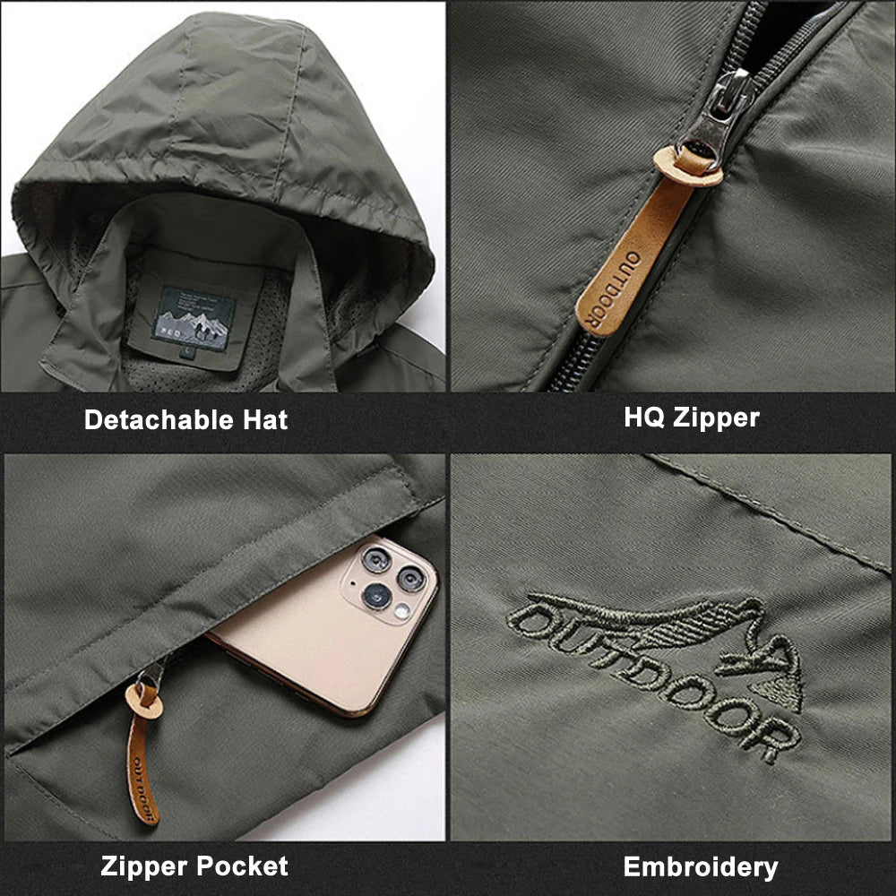 Windbreaker Tactical Waterproof Hooded Jacket by RiderOut