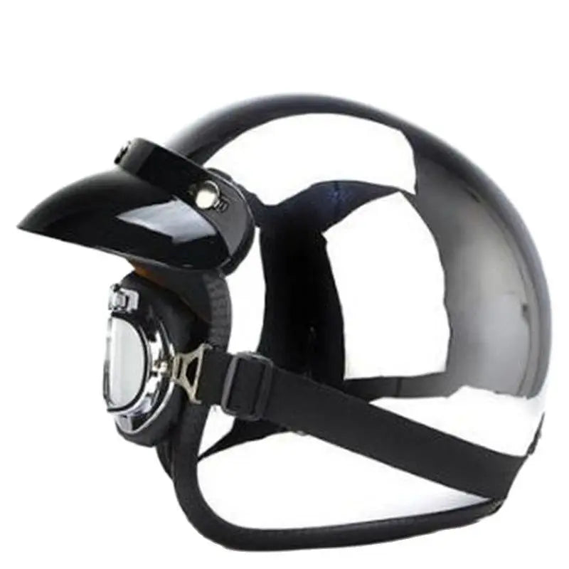 Chrome Retro Motorcycle Full Face Helmet by RiderOut™
