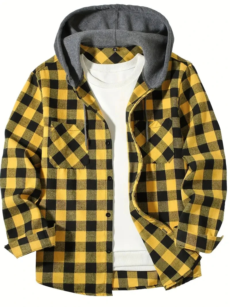 Long Sleeved Plaid Hooded by RiderOut