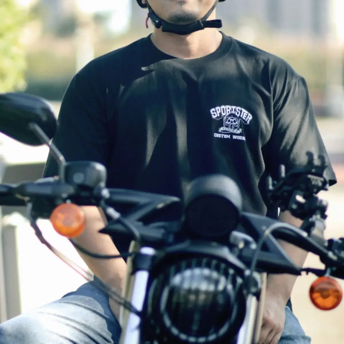 Black Sportster HD Engine American Vintage T-shirt by RiderOut™