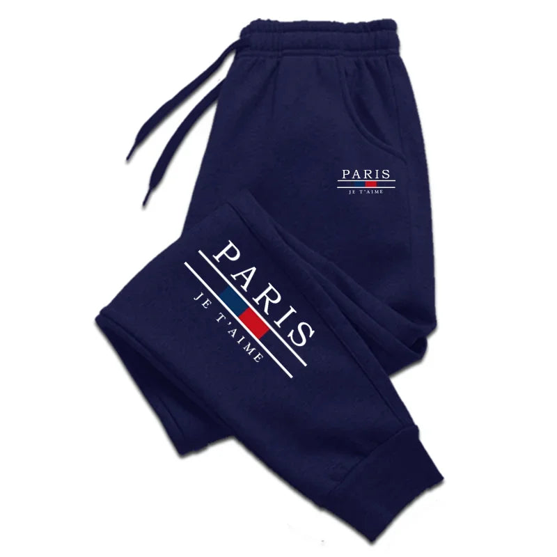 PARIS Letter Print Jogging Pants by RiderOut