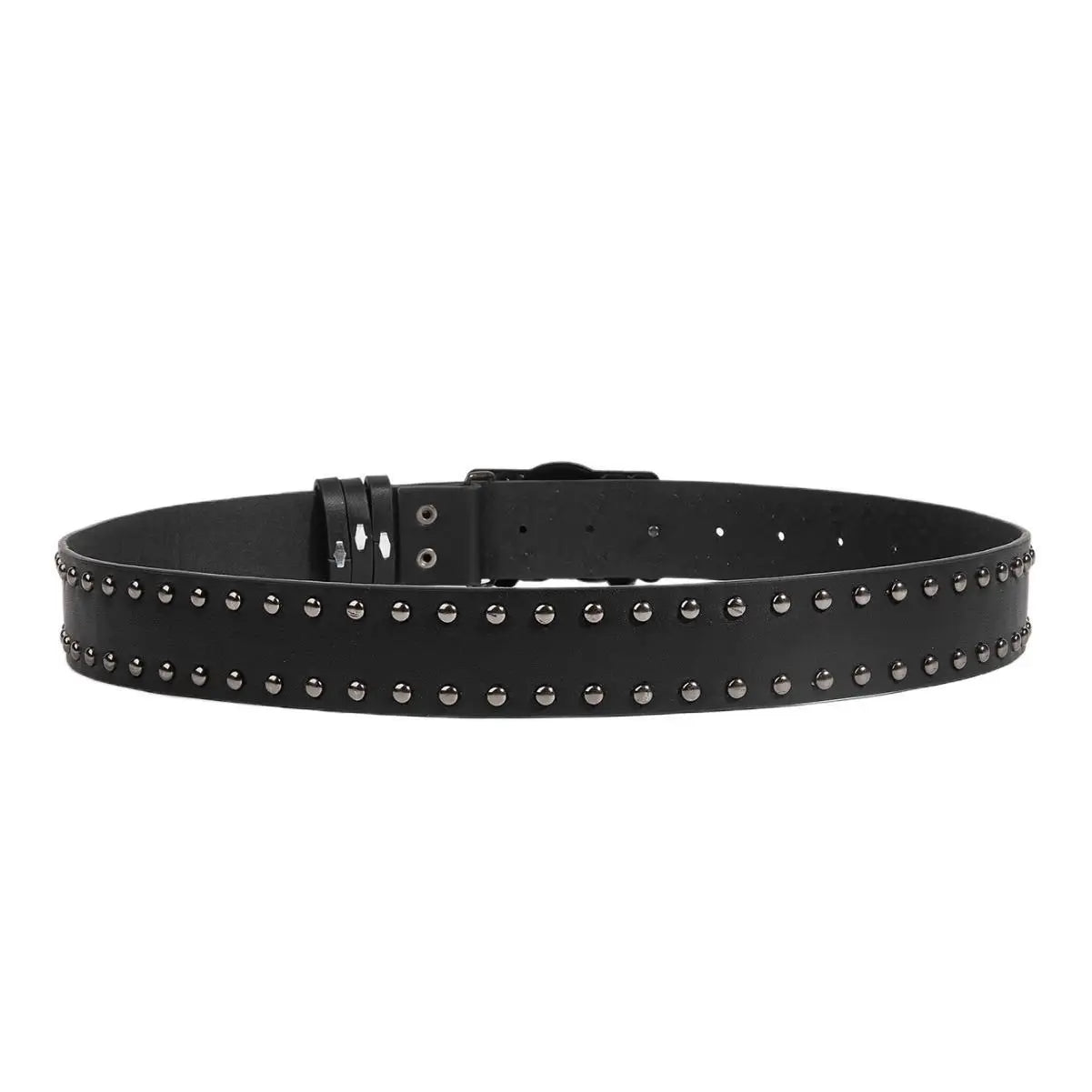 Black Skull Metal Buckle PU Leather Unisex Belt by RiderOut™