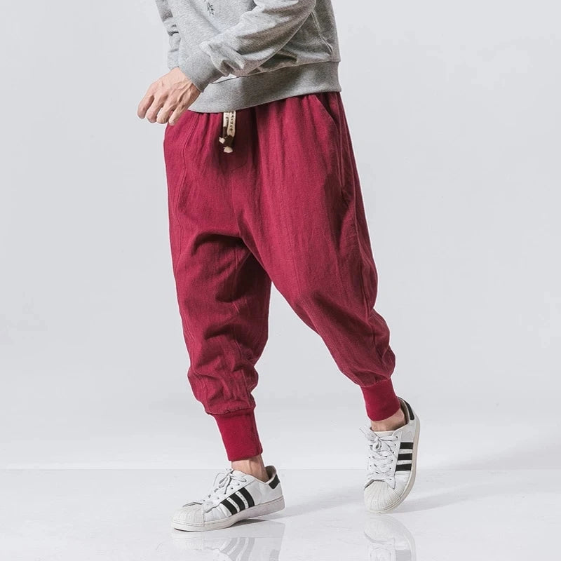 Cotton Linen Harem Baggy Trousers by RiderOut