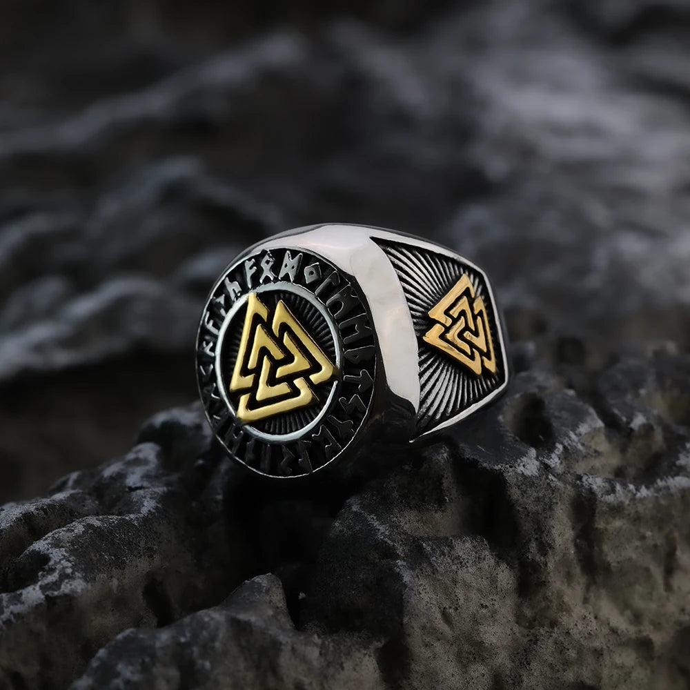 Viking Letter Retro Ring by RiderOut™