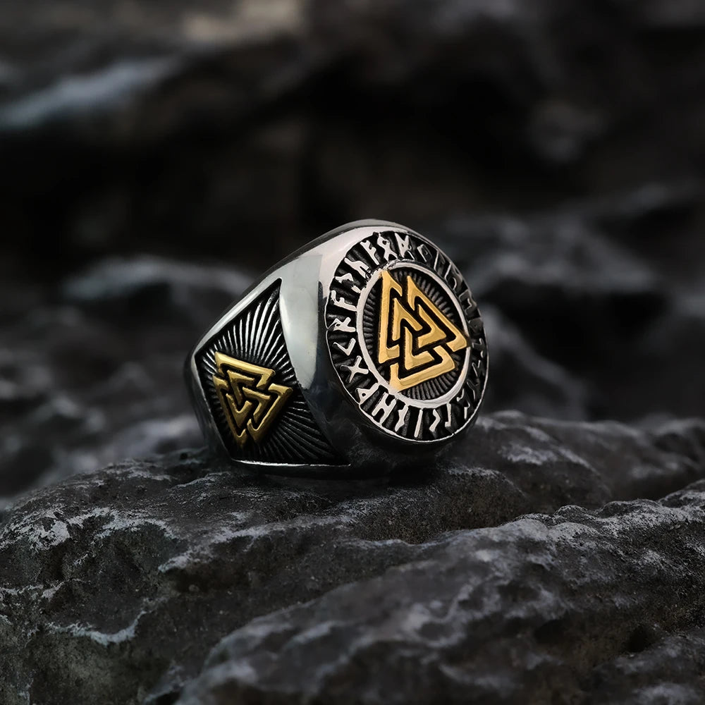 Viking Letter Retro Ring by RiderOut™
