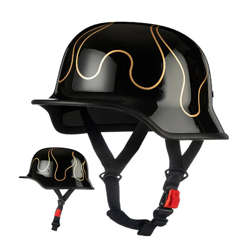 Vintage Classic German Retro Motorcycle Helmet by RiderOut™