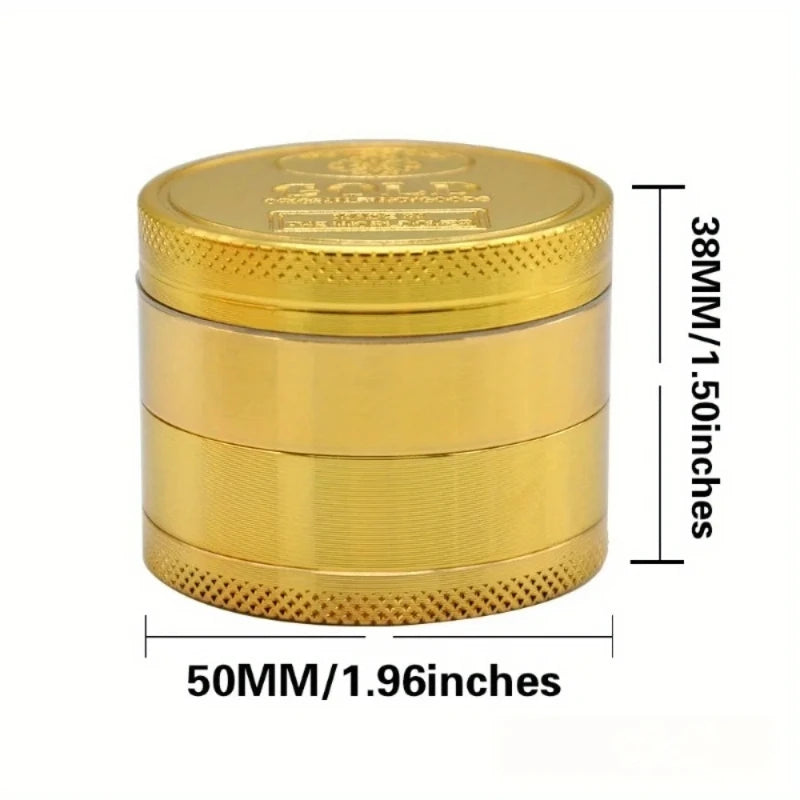 Metal Gold Manual Herb Grinder 4-Layer by RiderOut™