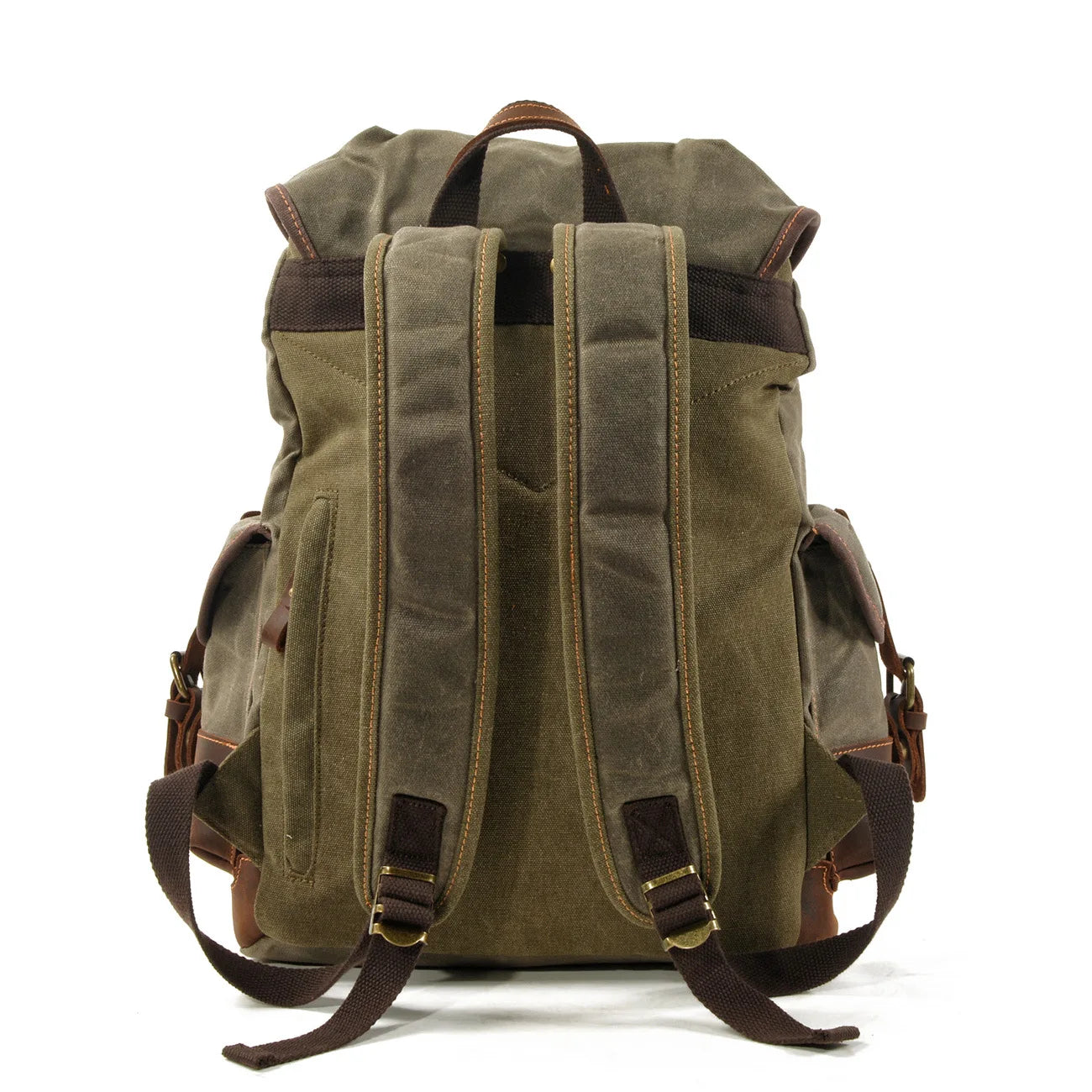 Outdoor Leather Canvas Backpack by RiderOut™
