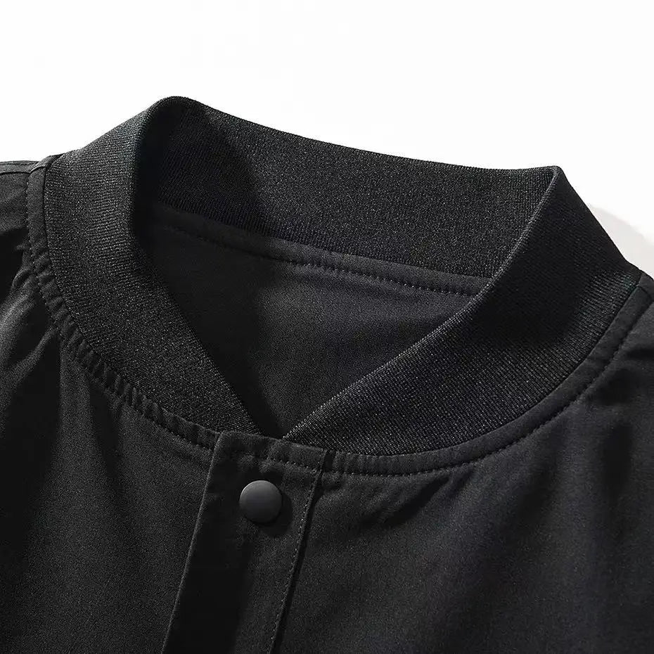 Black Skulls Punk Embroidery Bomber Jacket by RiderOut