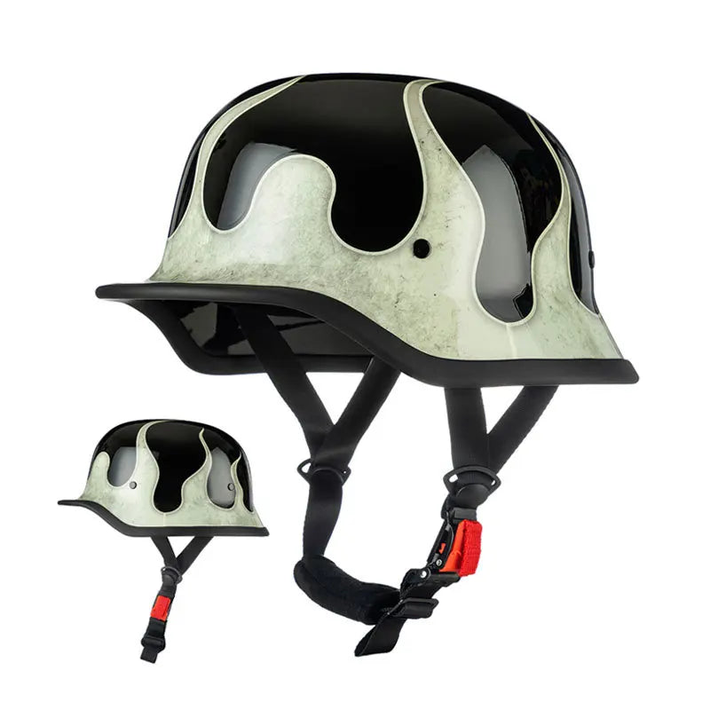 Vintage Classic German Retro Motorcycle Helmet by RiderOut™