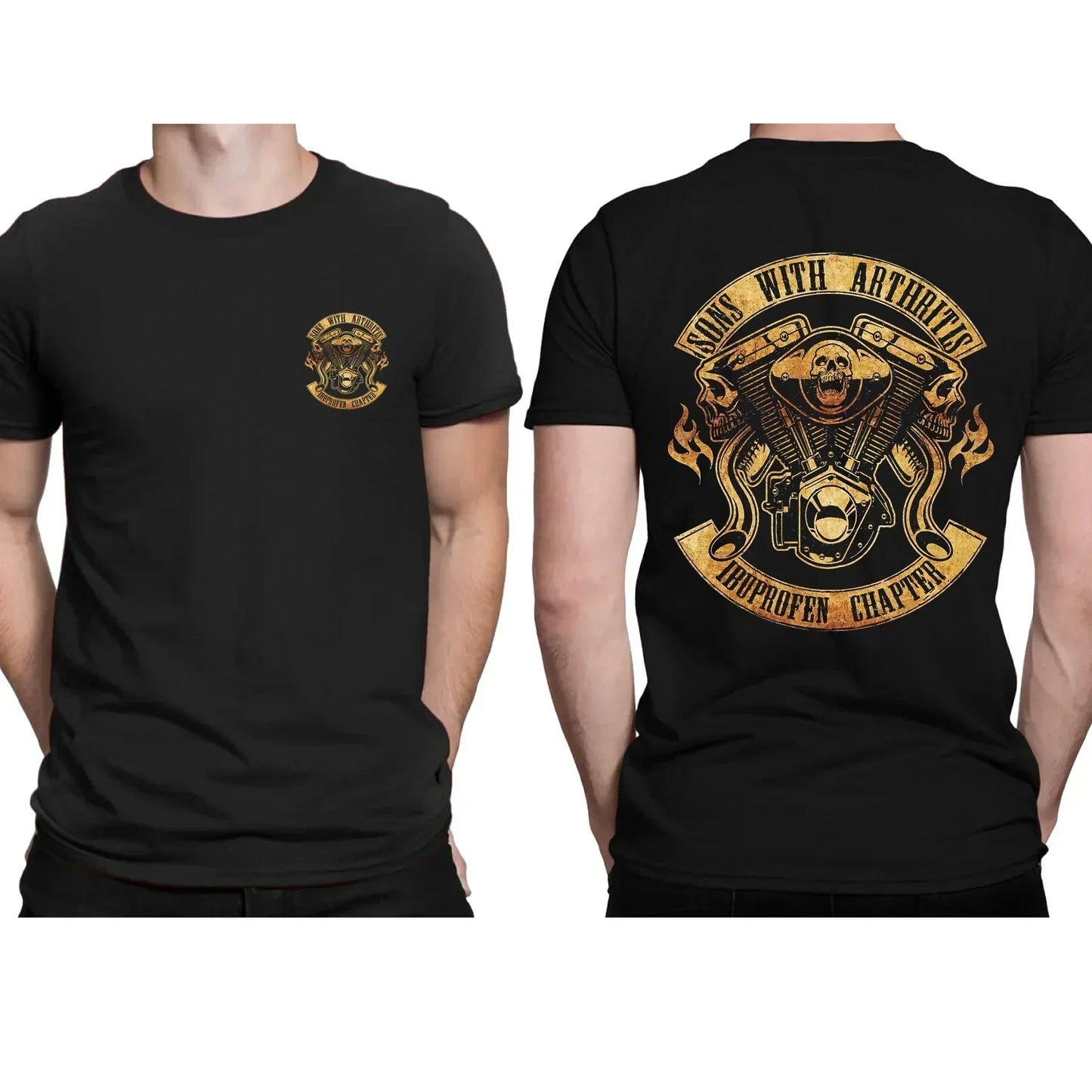 Black Essential Motorcycle Speed Junkies T-shirts by RiderOut™