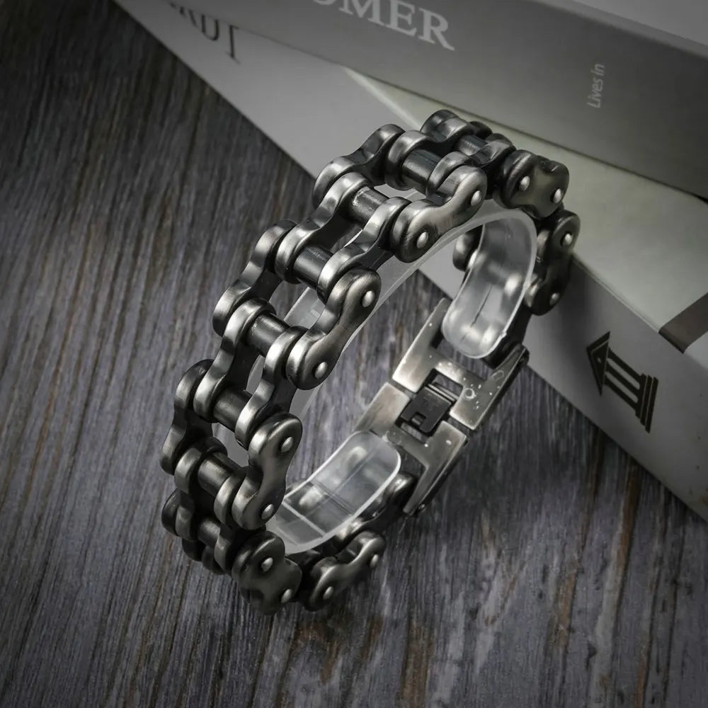 Retro Motorcycle Biker Chain Link Bracelet by RiderOut™