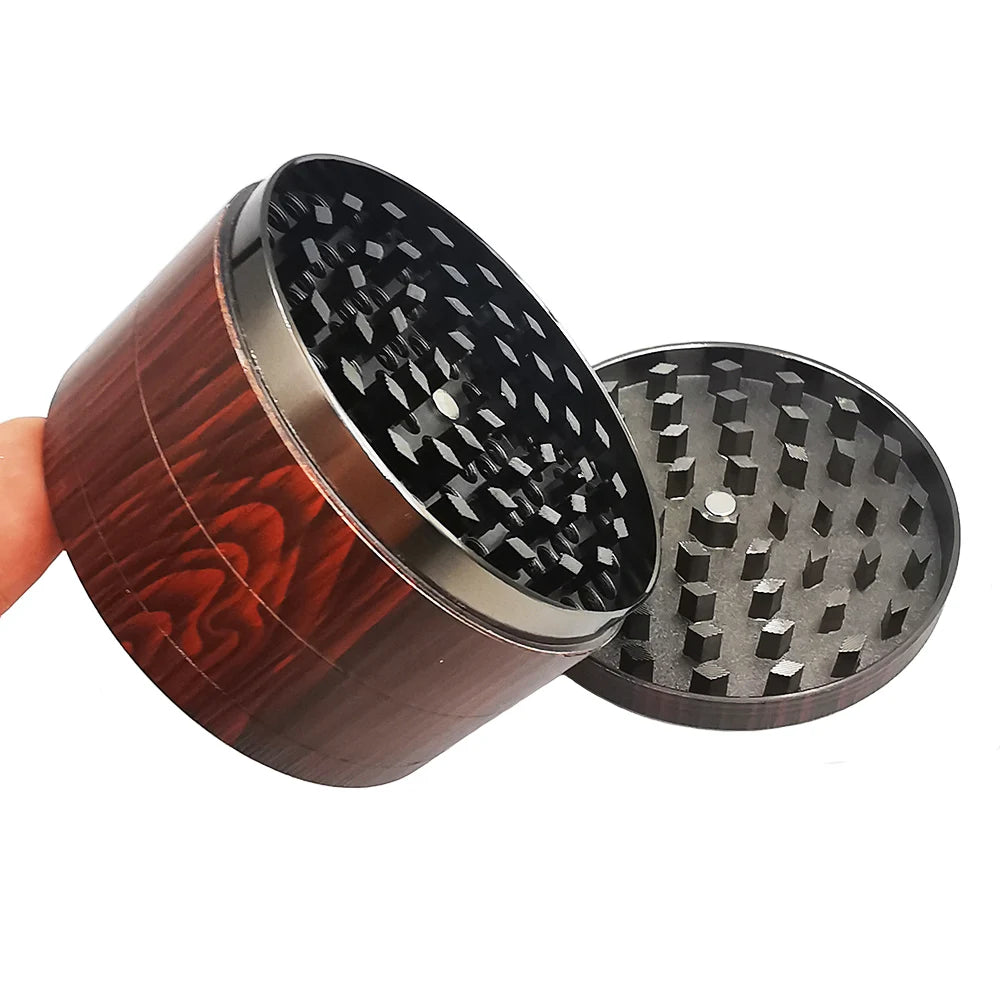 3“ Metal Wood Design Tobacco Herb Grinder by RiderOut™