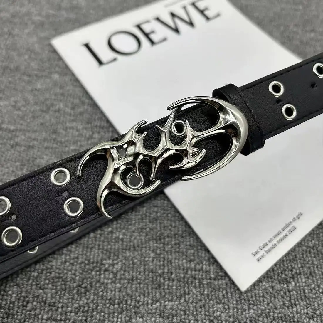 Black PU Leather Punk Style Belt by RiderOut™