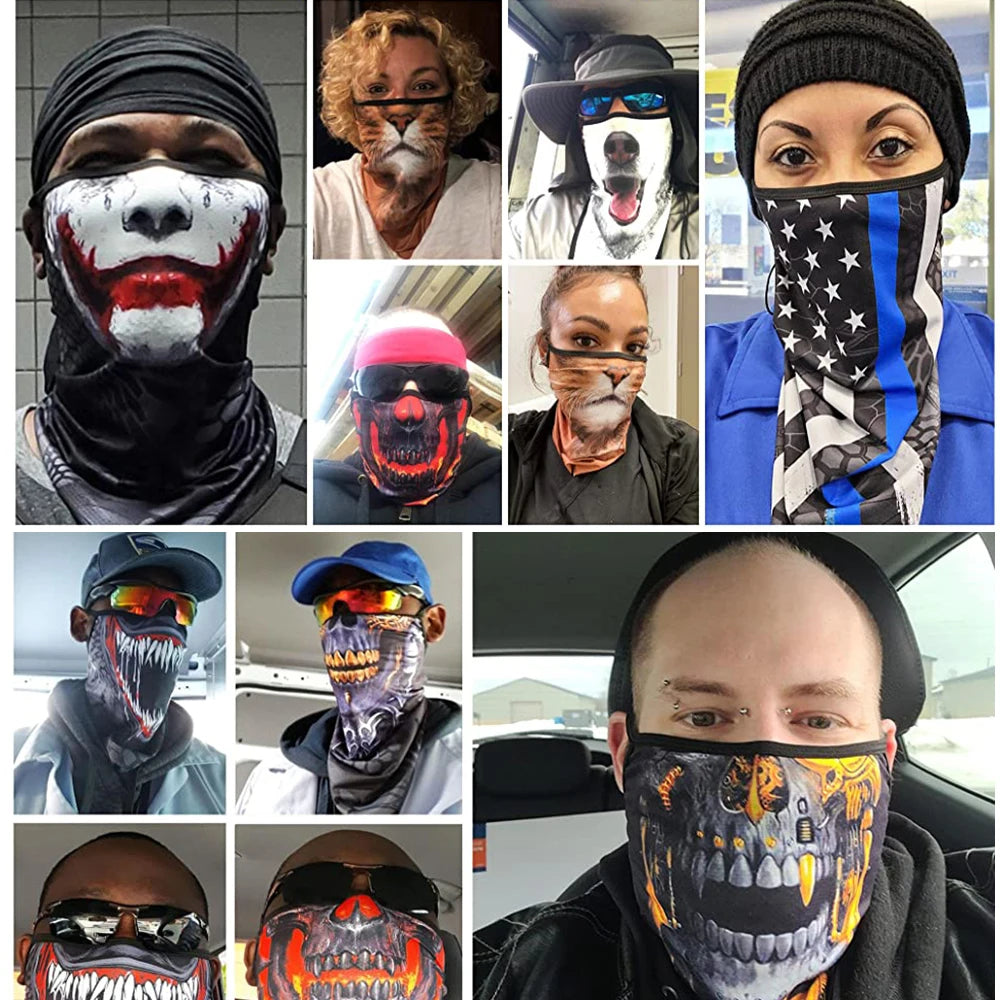 Breathable Skull Neck Gaiter Bandana by RiderOut™