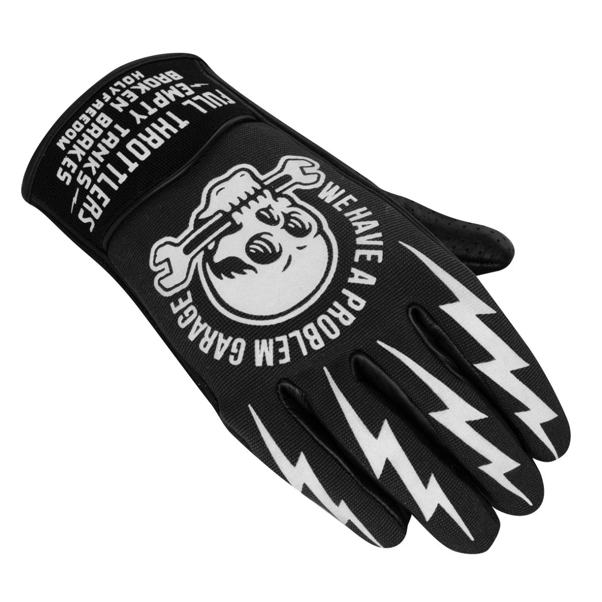 Black Holy Freedom Motorcycle Gloves by RiderOut