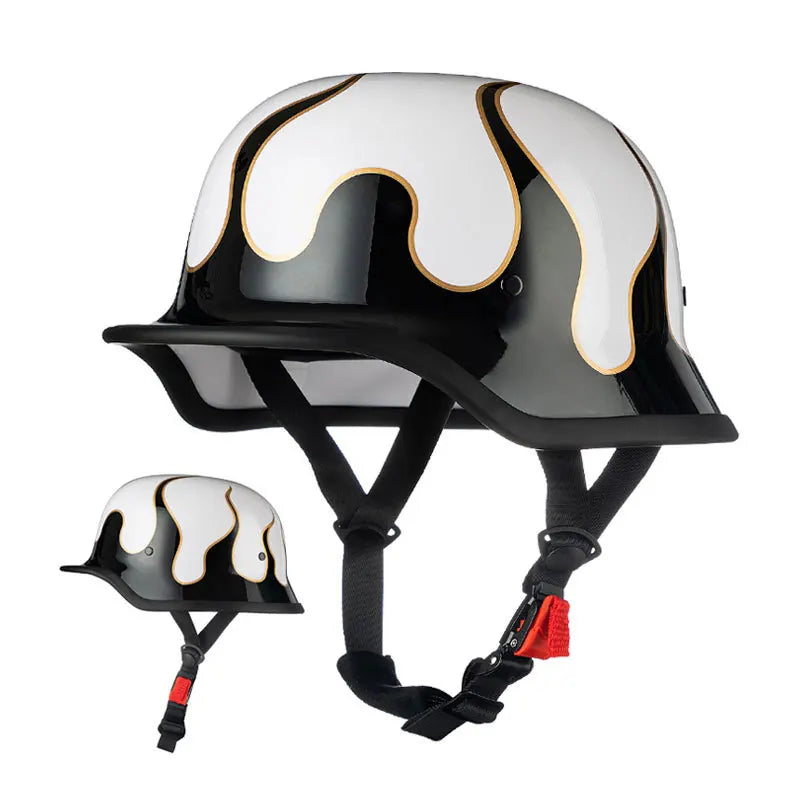 Vintage Classic German Retro Motorcycle Helmet by RiderOut™