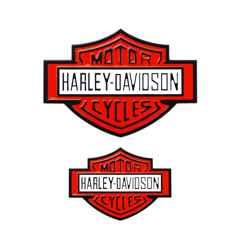 2PCS HD Motorcycle Basic Logo Metal Stickers by RiderOut™