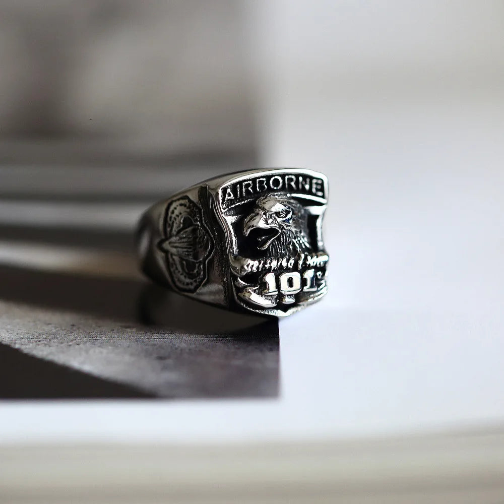 US Army Air Force 101 Eagle Totem Retro Ring by RiderOut™