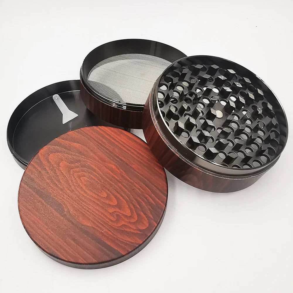 3“ Metal Wood Design Tobacco Herb Grinder by RiderOut™