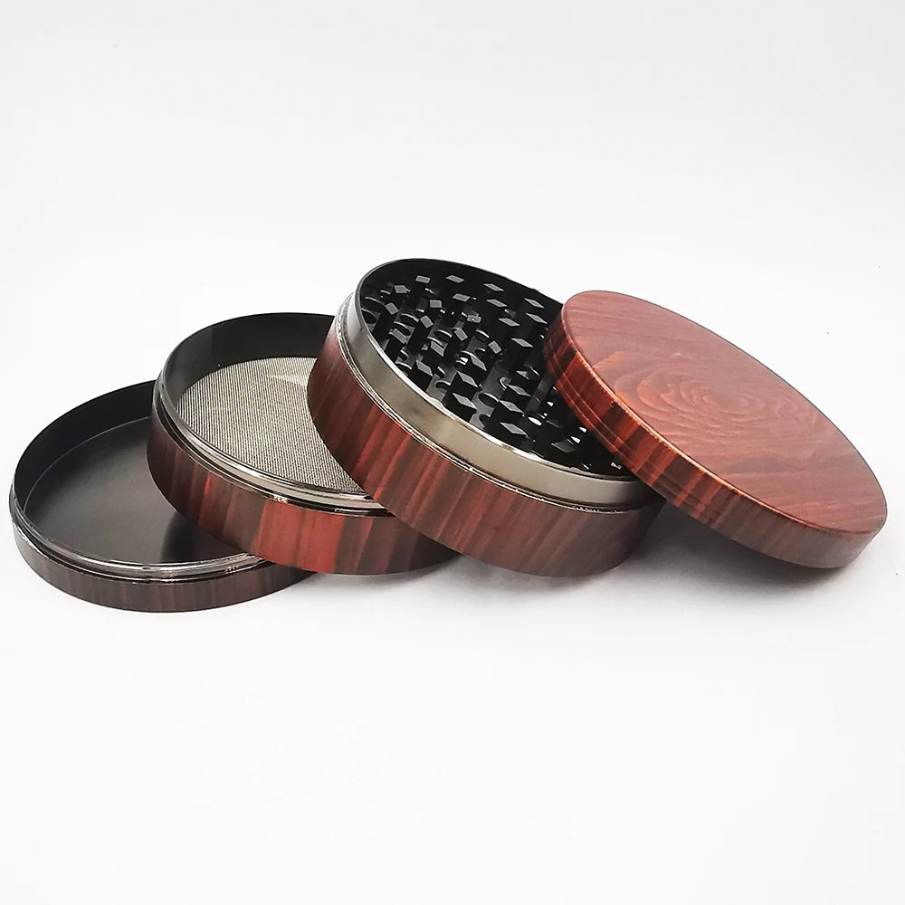 3“ Metal Wood Design Tobacco Herb Grinder by RiderOut™