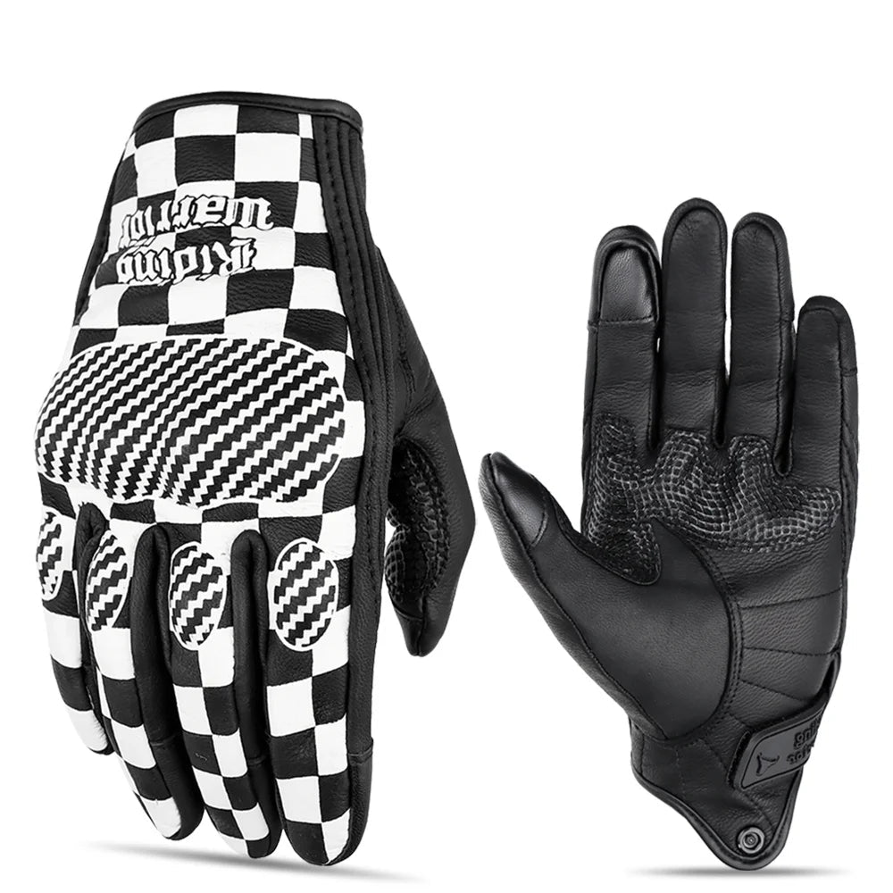 Vintage Leather Motorcycle Gloves by RiderOut™
