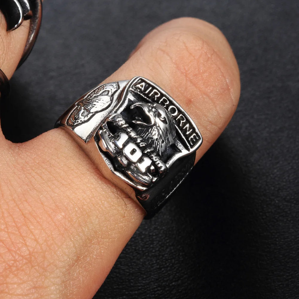 US Army Air Force 101 Eagle Totem Retro Ring by RiderOut™