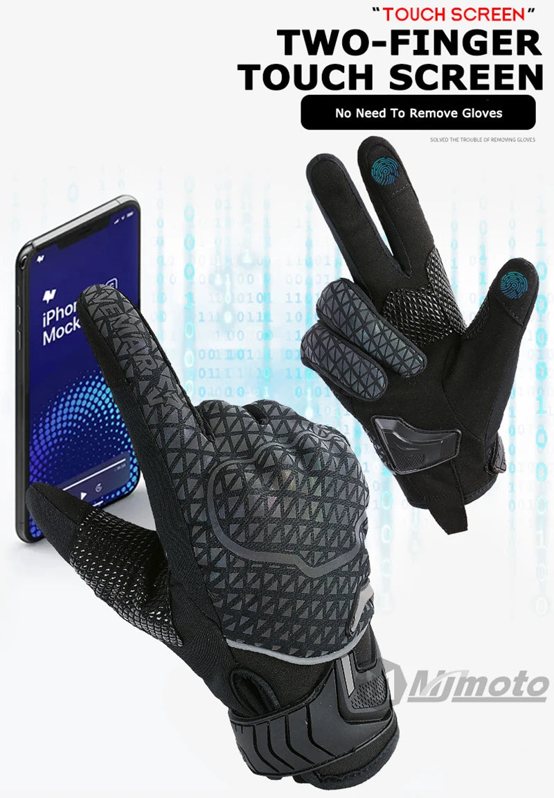 Warm Reflective Motorcycle Riding Gloves by RiderOut™