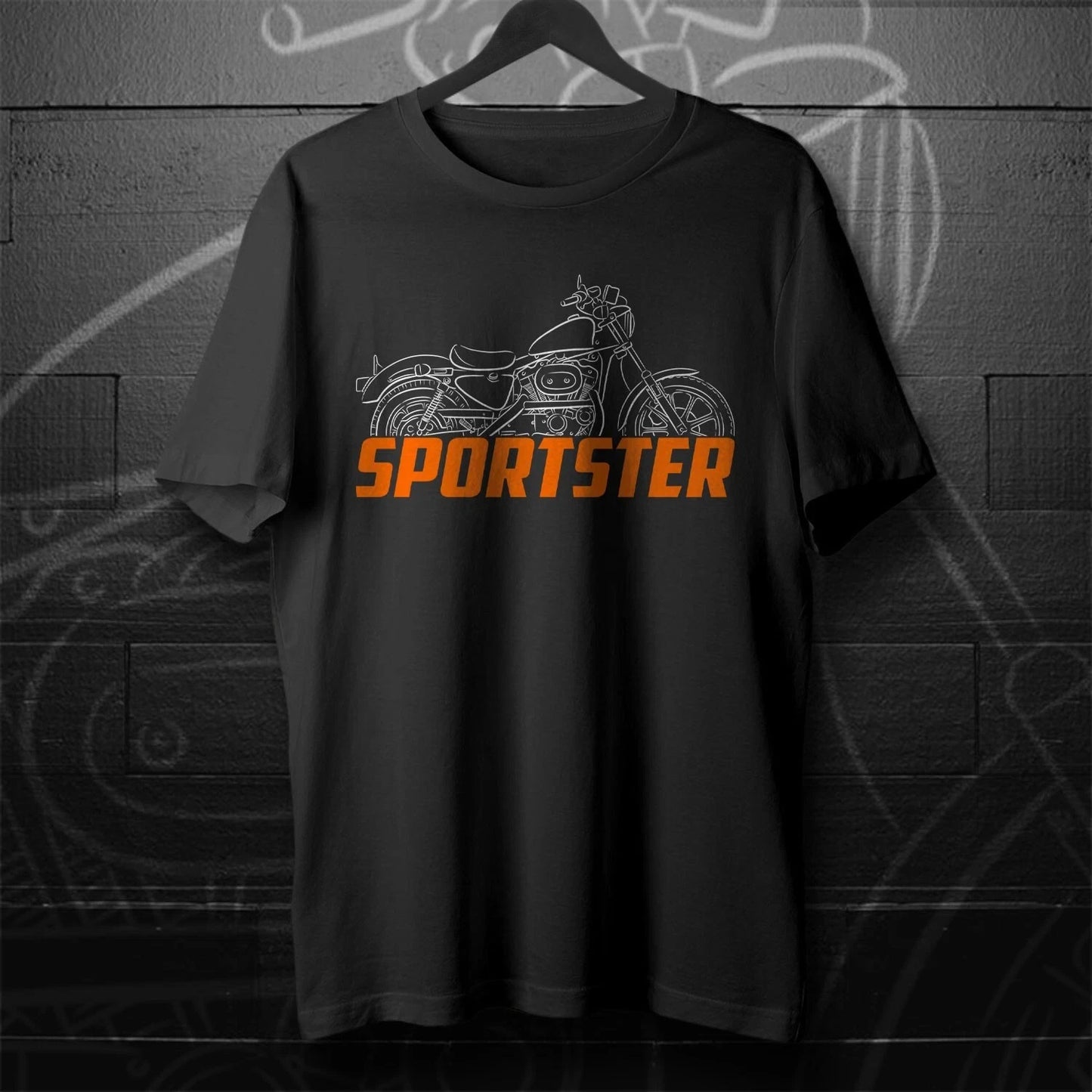 Black HD Sportsters Motorcycle T-Shirt by RiderOut™
